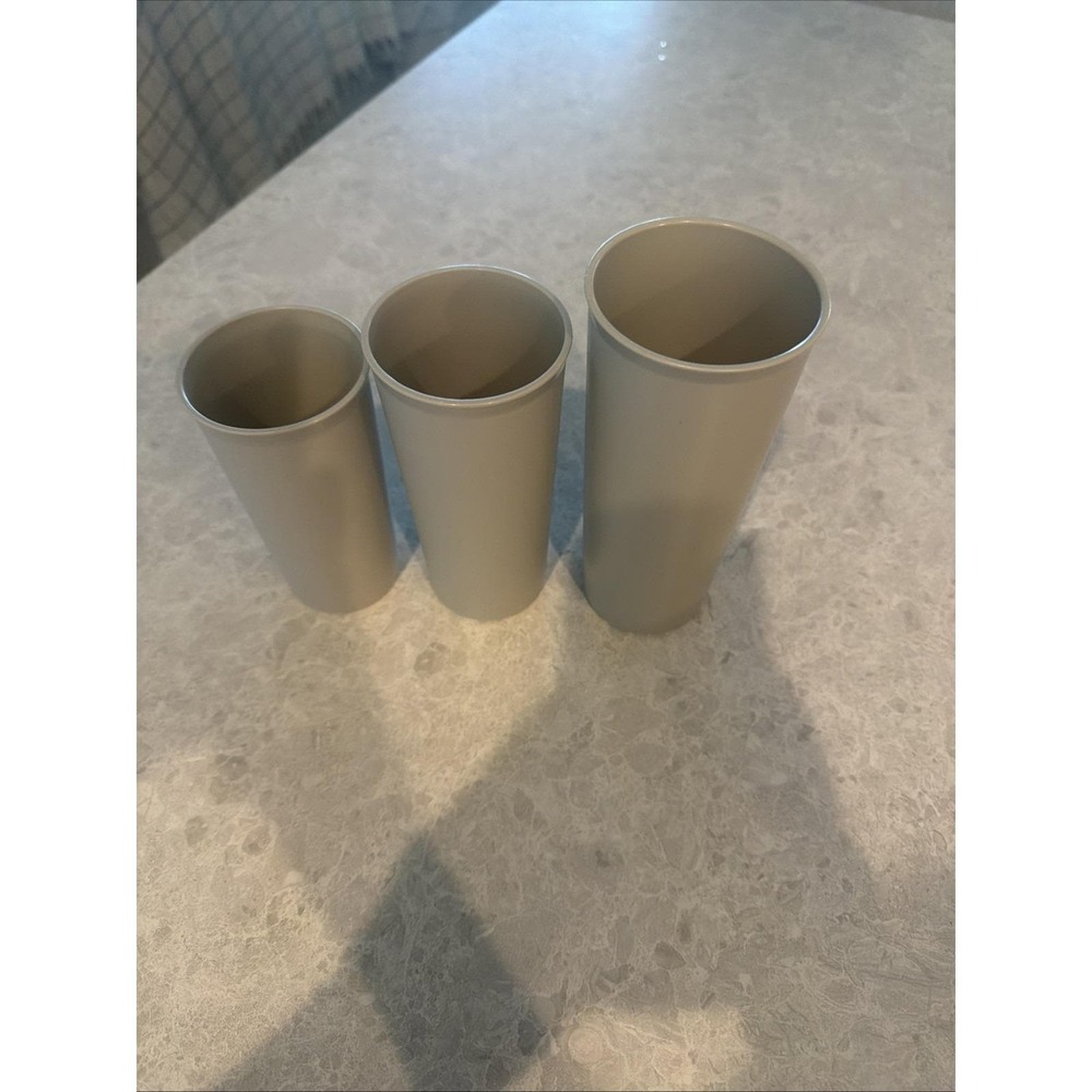 Vintage Tupperware Tumbler Set | 3 Nested Sizes | Mid-Century Stackable
